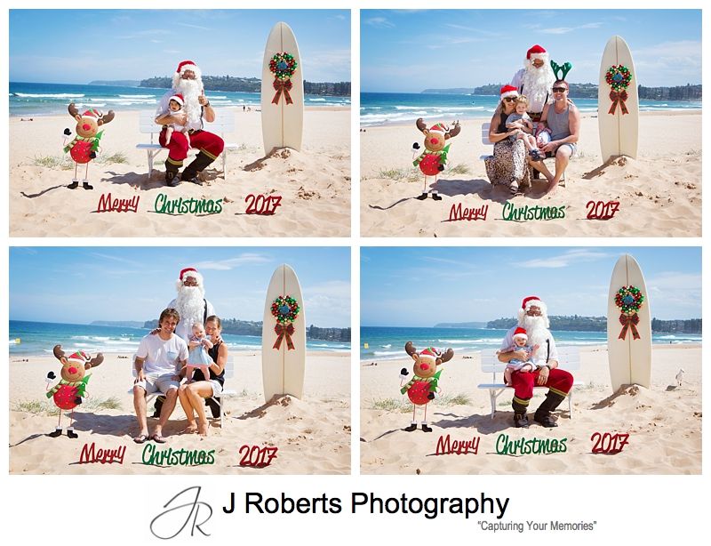 Long Reef Beach Santa Photos Sydney Aussie Santa in the Heat